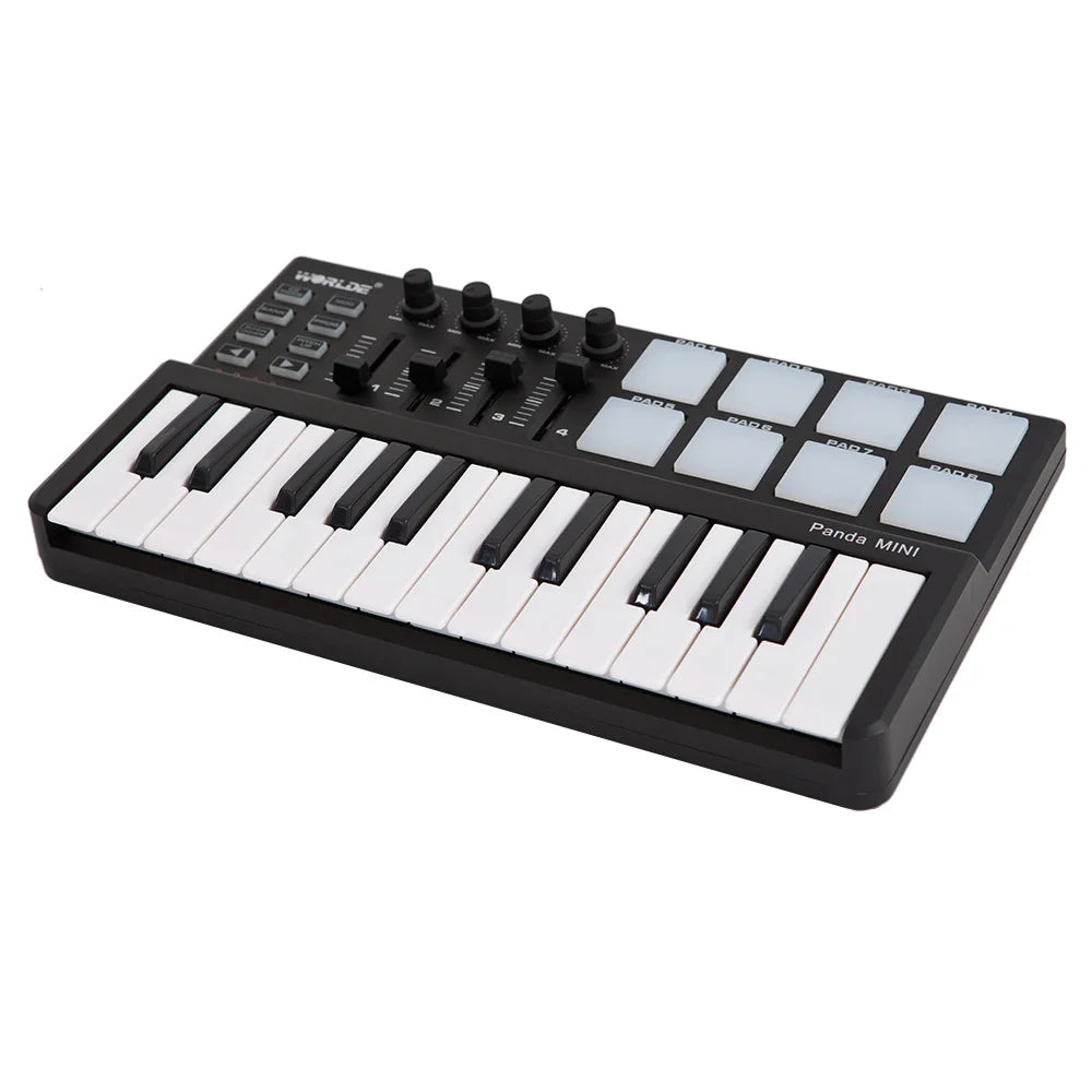 Hot-sale Portable mini 25-Key Keyboard &Drum Pad