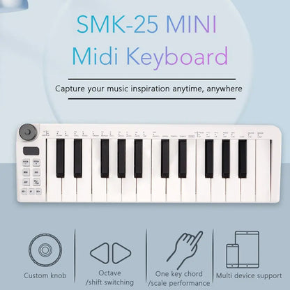 YOUZI ABS Midi Keyboard Controller 25 Keys