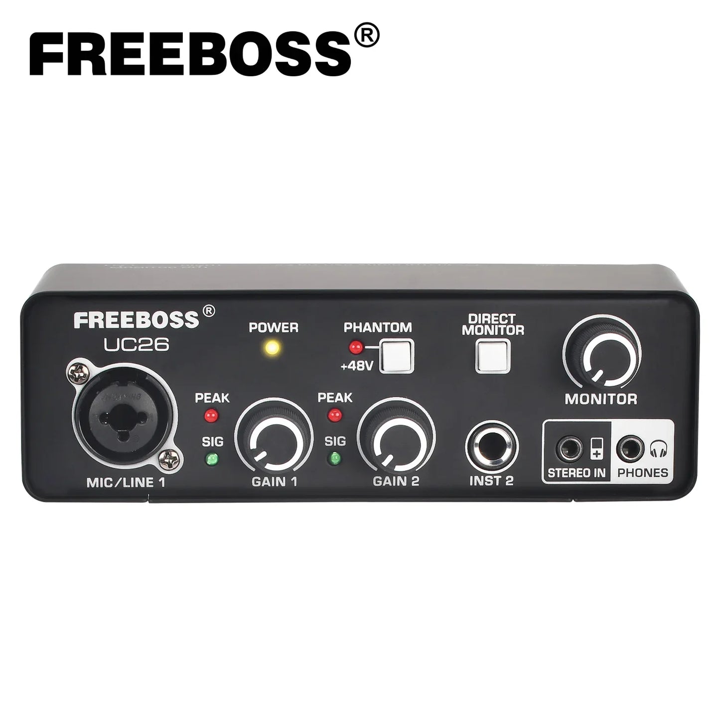 FREEBOSS 3 Channels Input Recording Sound Card