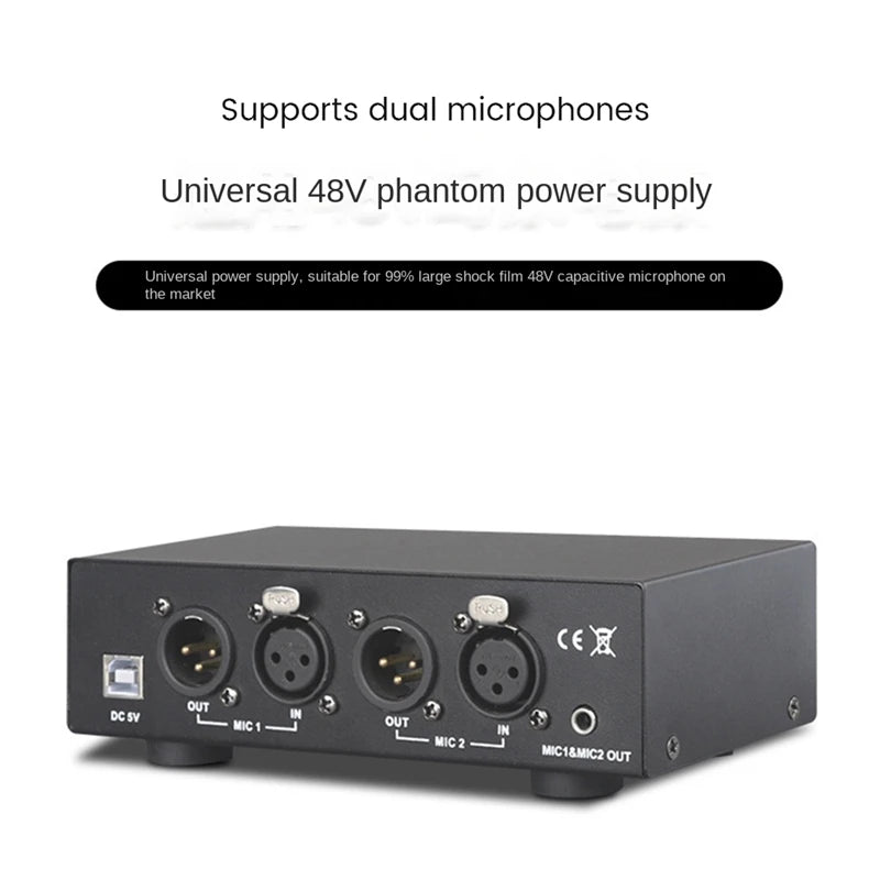USB Dual Mixed Output Phantom Power Supply 48V