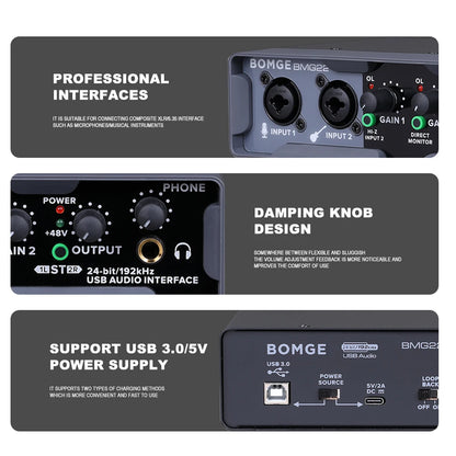 BOMGE Mixer Sound Card 24-bit/192KHz