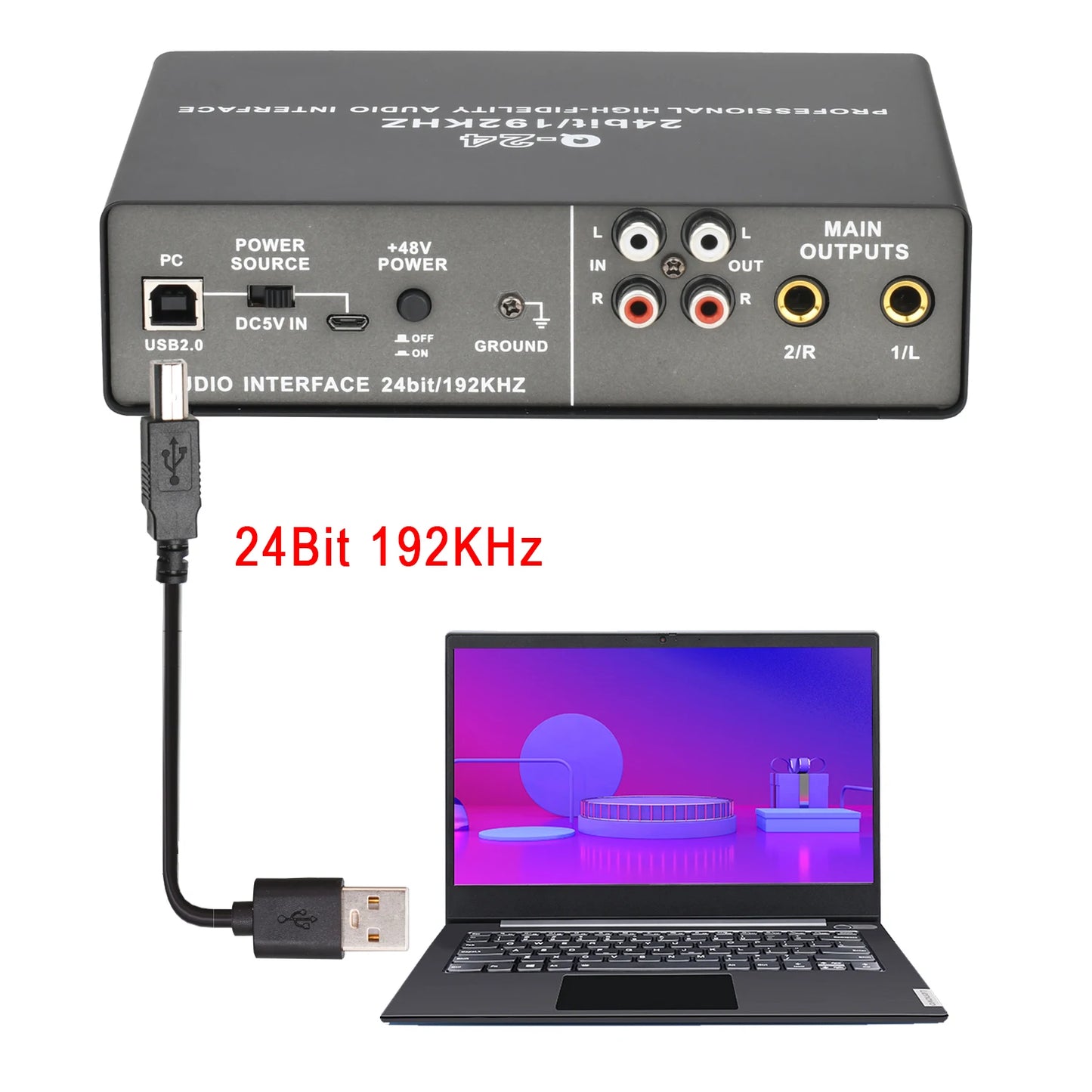 Professional 24Bit 192KHz Audio Interface