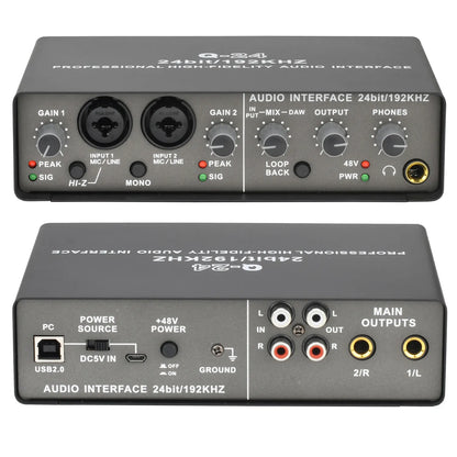 Professional 24Bit 192KHz Audio Interface
