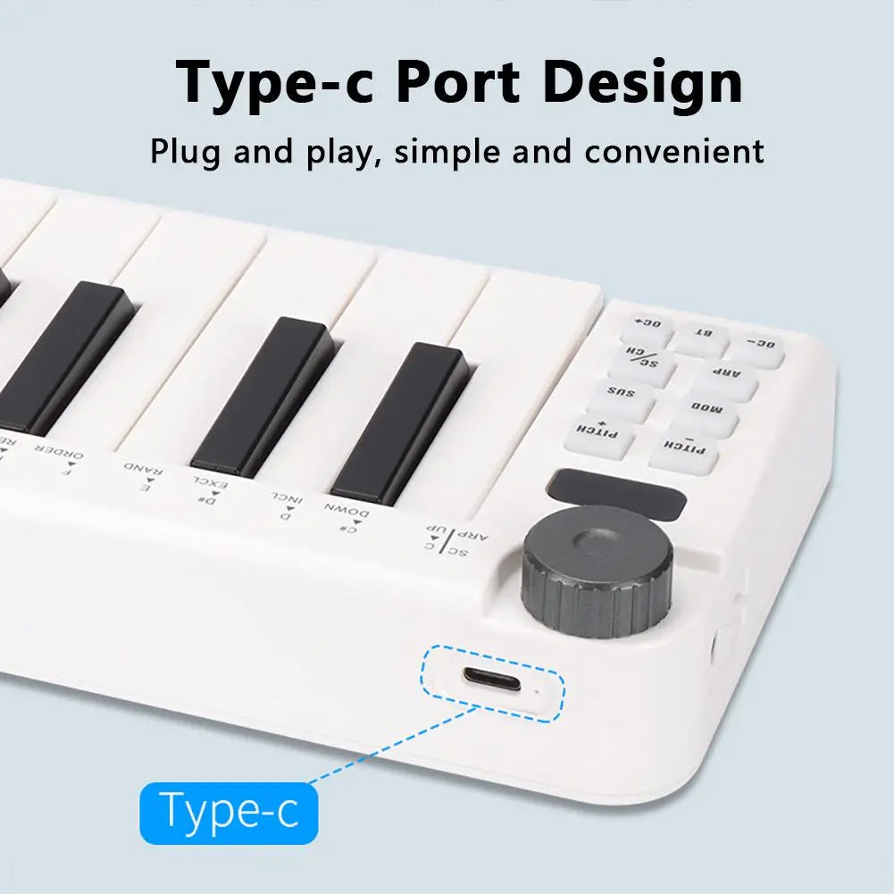 YOUZI ABS Midi Keyboard Controller 25 Keys