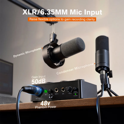 FIFINE Sound Mixer for Condenser Microphone